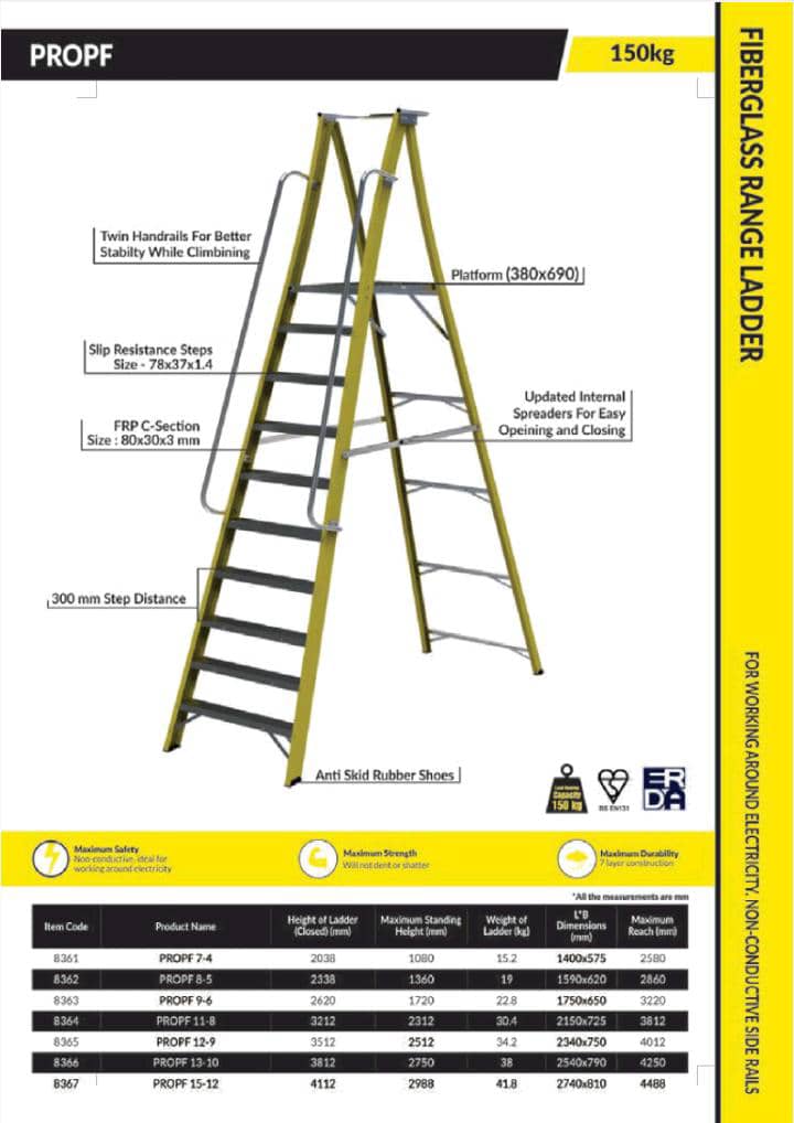PROPF FIBERGLASS RANGE LADDER